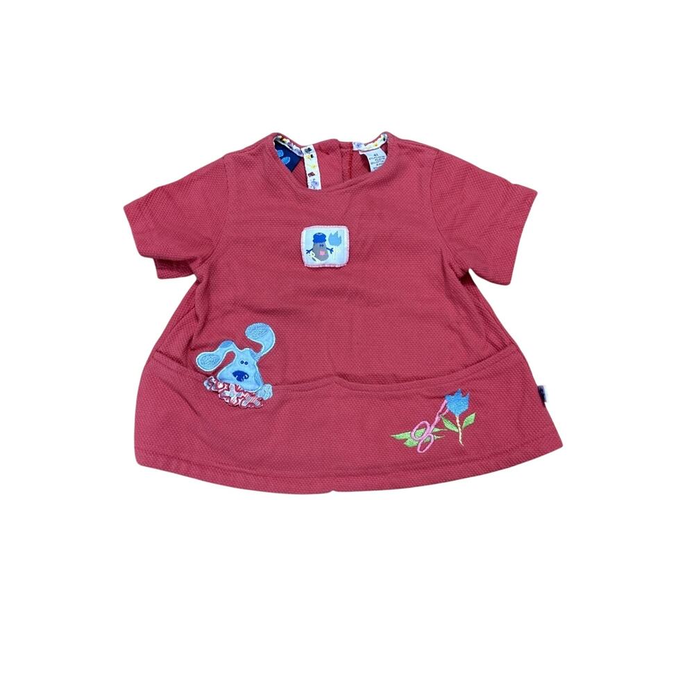 Vintage Y2K 2000’s Blue’s Clues 4T Girls Red Top Embroidered Rare